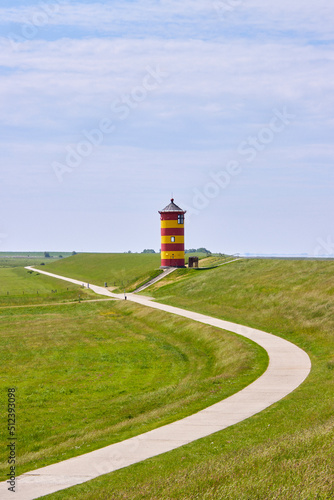 Canvastavla Pilsumer leuchtturm in Ostfriesland