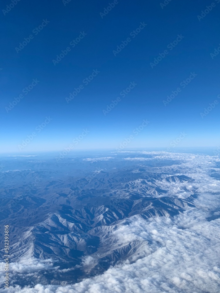 clouds over the mountains