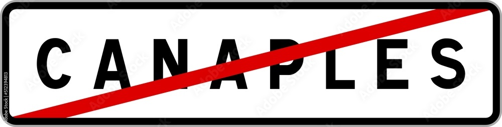 Panneau sortie ville agglomération Canaples / Town exit sign Canaples Panneau sortie ville agglomération Canaples / Town exit sign Canaples