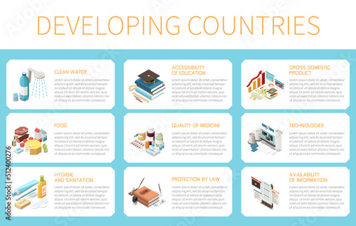 Developing Countries Infographics Layout