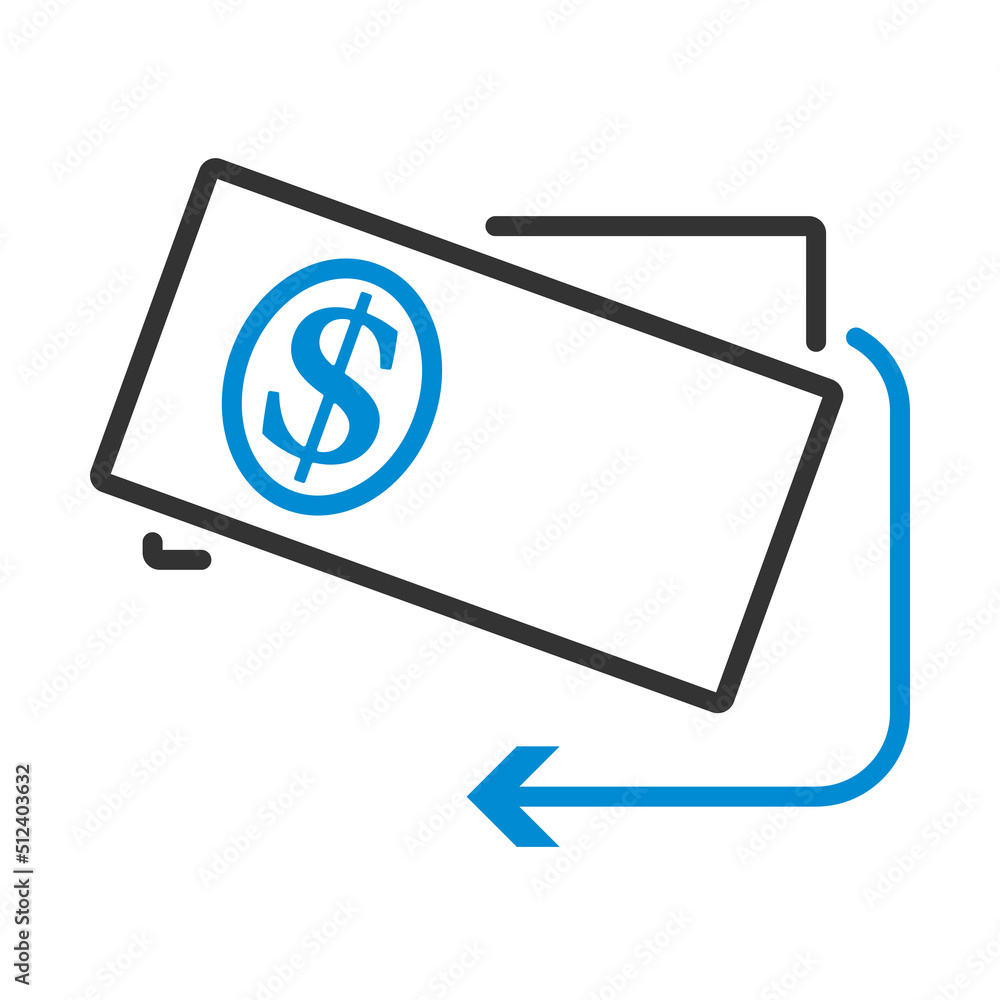 Cash Back Dollar Banknotes Icon Cash Back Dollar Banknotes Icon