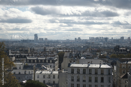 Downtown paris skyline panorama from paris