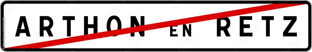 Panneau sortie ville agglomération Arthon-en-Retz / Town exit sign Arthon-en-Retz Panneau sortie ville agglomération Arthon-en-Retz / Town exit sign Arthon-en-Retz