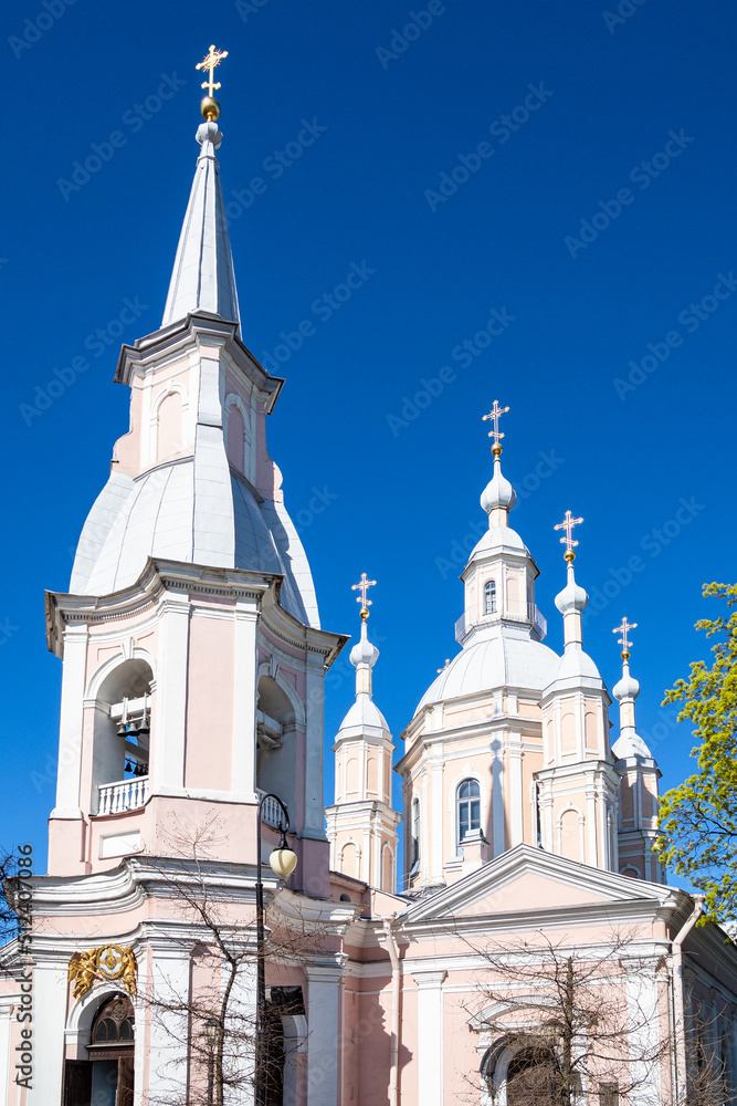 towers of St Andrew's cathedral in St Petersburg