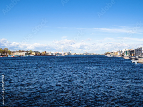 Fototapeta Naklejka Na Ścianę i Meble -  Bolshaya Neva river in Saint Petersburg, Russia
