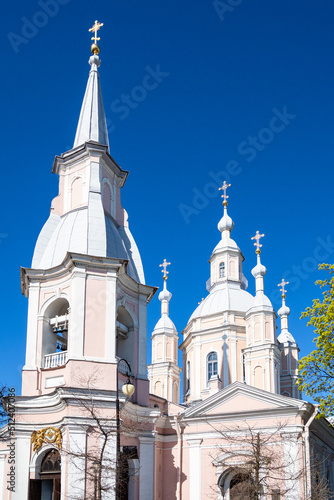 towers of St Andrew's cathedral in St Petersburg