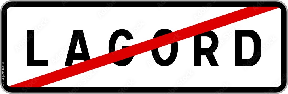 Panneau sortie ville agglomération Lagord / Town exit sign Lagord Panneau sortie ville agglomération Lagord / Town exit sign Lagord