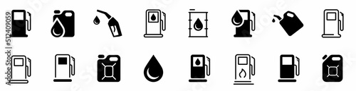Valokuvatapetti Fuel icon set