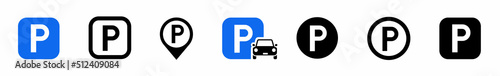Fotografie, Obraz Parking icon set