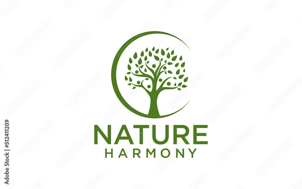 Tree leaf vector logo design, organic friendly concept Tree leaf vector logo design, organic friendly concept