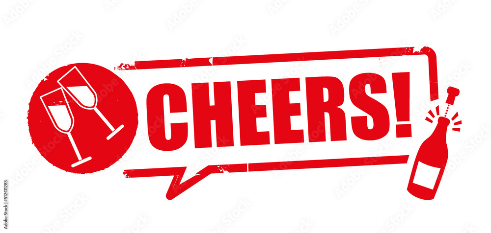 Fotografie cheering with champagne flutes - vector illustration
