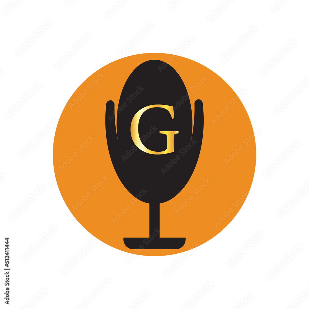 Microphone latter G logo icon. sound recording studio. space recorder items. potcast logo vector illustration Microphone latter G logo icon. sound recording studio. space recorder items. potcast logo vector illustration