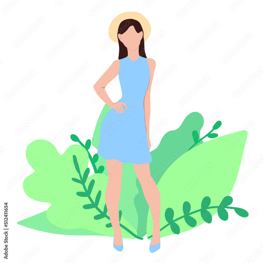 Summer party Women in swimsuits on the beach. Vector illustration of women in a swimsuit and in summer clothes Summer time. Summer vacation Fashionable girls with different hairstyles Summer party Women in swimsuits on the beach. Vector illustration of women in a swimsuit and in summer clothes Summer time. Summer vacation Fashionable girls with different hairstyles
