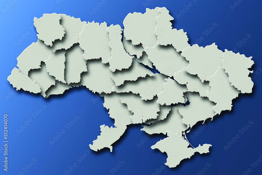 Fototapeta premium Map of Ukraine 