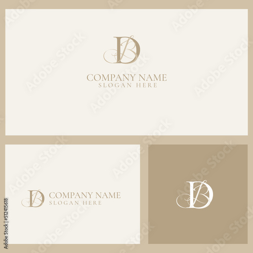 Letter B with letter B cursive logo design. initial logo for any company or business.