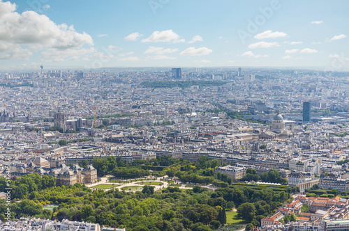 Aerial view of Jardin du Luxembourg and Luxembourg Palace