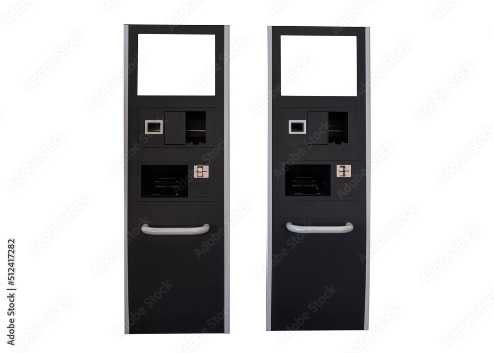 Self service transportation train ticket vending machines located in the airport Self service transportation train ticket vending machines located in the airport