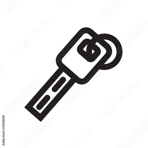 hotel key keychain security icon