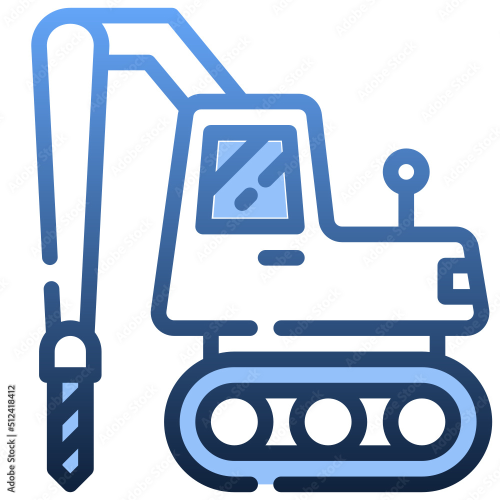 DRILLING MACHINE Gradient icon,linear,outline,graphic,illustration DRILLING MACHINE Gradient icon,linear,outline,graphic,illustration