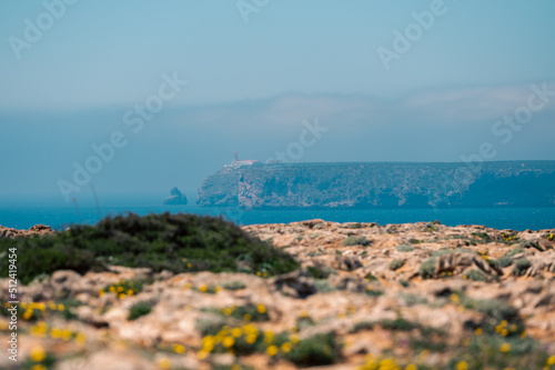 Cabo de San Vicente is a geographical feature located in the extreme southwest of Portugal, which marks the western limit of the Gulf of Cadiz photo