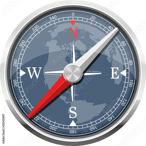 Magnetic compass clipart design illustration