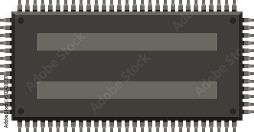 Computer chip clipart design illustration