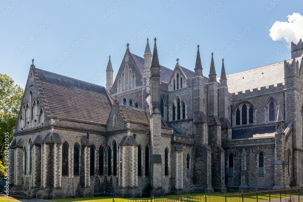 Dublin, Ireland. St. Patrick's Cathedral, the national cathedral of the Church of Ireland. Architectural detail
