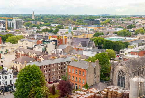 Photography Panoramic skyline city view of Dublin, Ireland