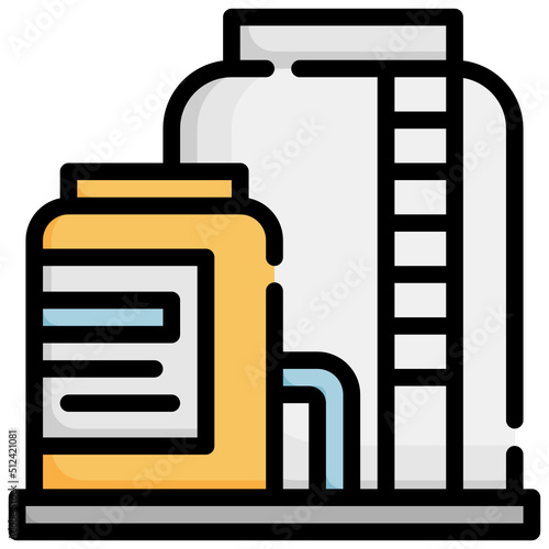 TANK filled outline icon,linear,outline,graphic,illustration