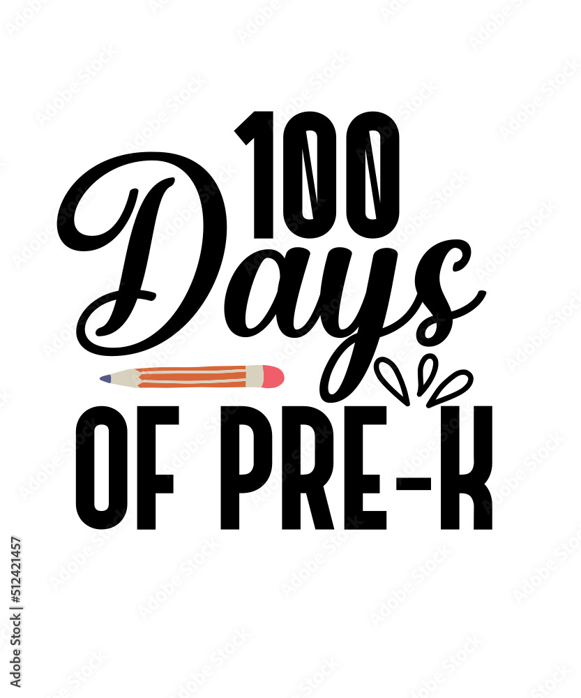 Vektorová grafika „100 Days Of School Svg Design,100 Days Of School svg Bundle, 100 Days of