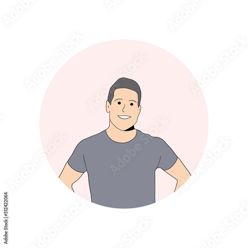 Young handsome man illustration
