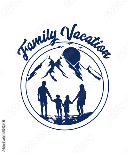 Family vacation logo tshirt design © Design Store
