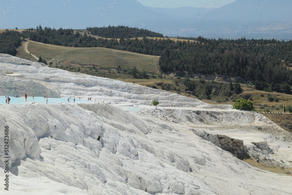 The famous travertines of Pamukkale