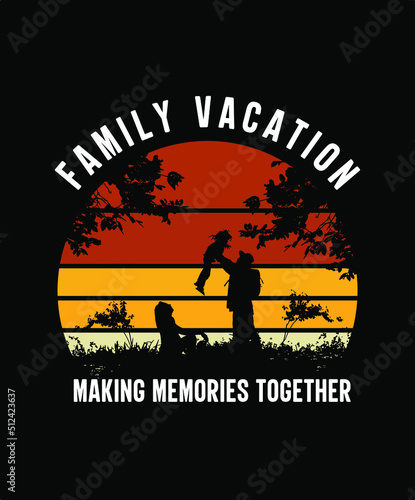 Family vacation logo tshirt design