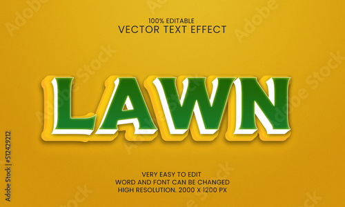 Lawn 3d editable text effect