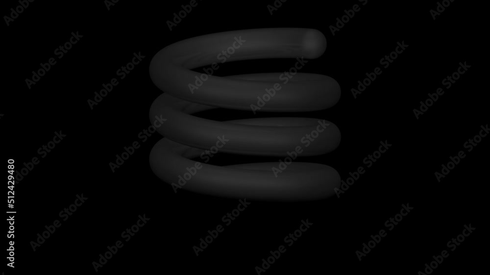 Bright spinning spiral in 3d render digital space. Black graphic spiral that levitates
Bright spinning spiral in 3d render digital space. Black graphic spiral that levitates