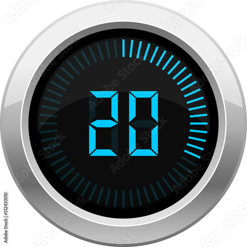 Digital timer clipart design illustration