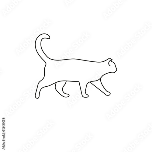 Cat line, animal logo minimalism lines