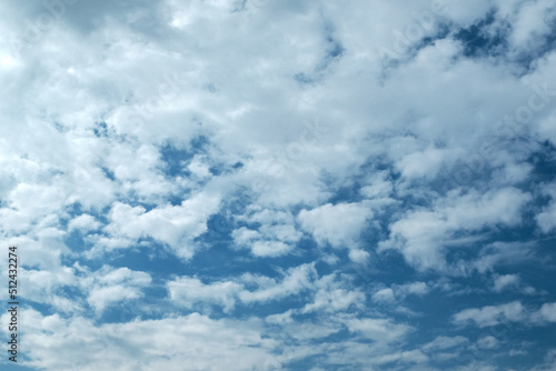 Gloomy spring sky before rain, high clouds - texture and background