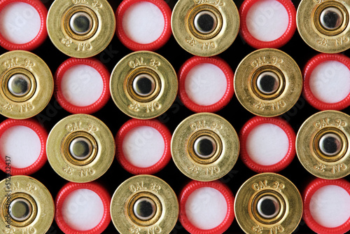 Background of many shotgun shells