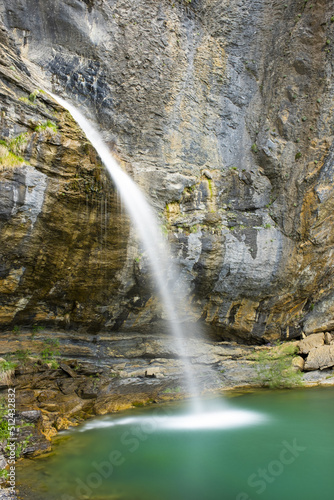 El Salto waterfall on the Escarra river, Huesca Pyrenees photo