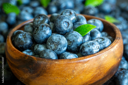 Fresh ripe blueberries clos...