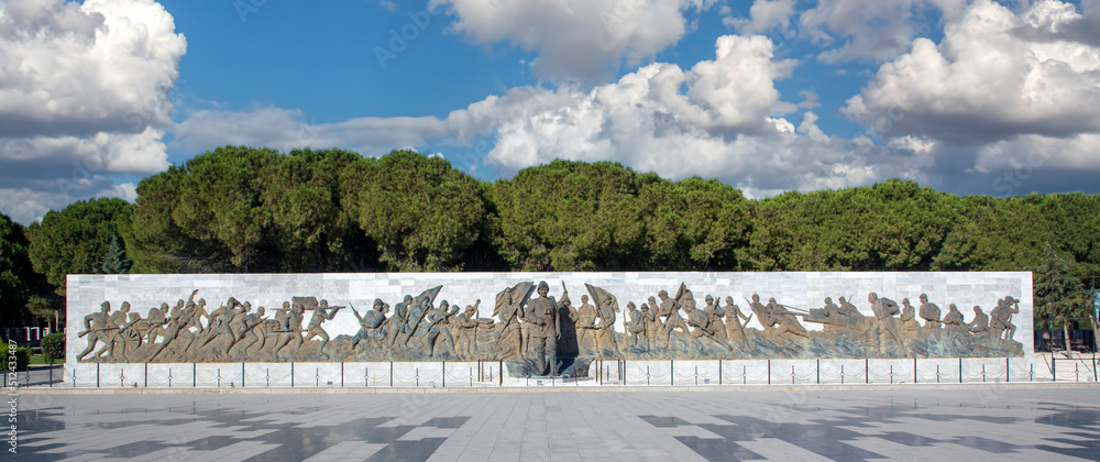 Fototapeta premium The Canakkale Martyrs Memorial is a war memorial commemorating the service of about Turkish soldiers who participated at the Battle of Gallipoli
