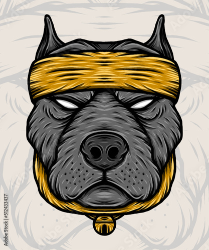 Pitbull Gangsta Illustration
