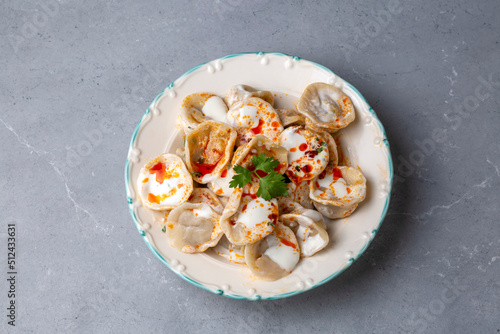 Pelmeni ravioli or Russian ...