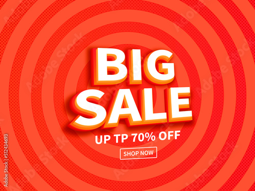 Realistic big sale on the abstract background Vector