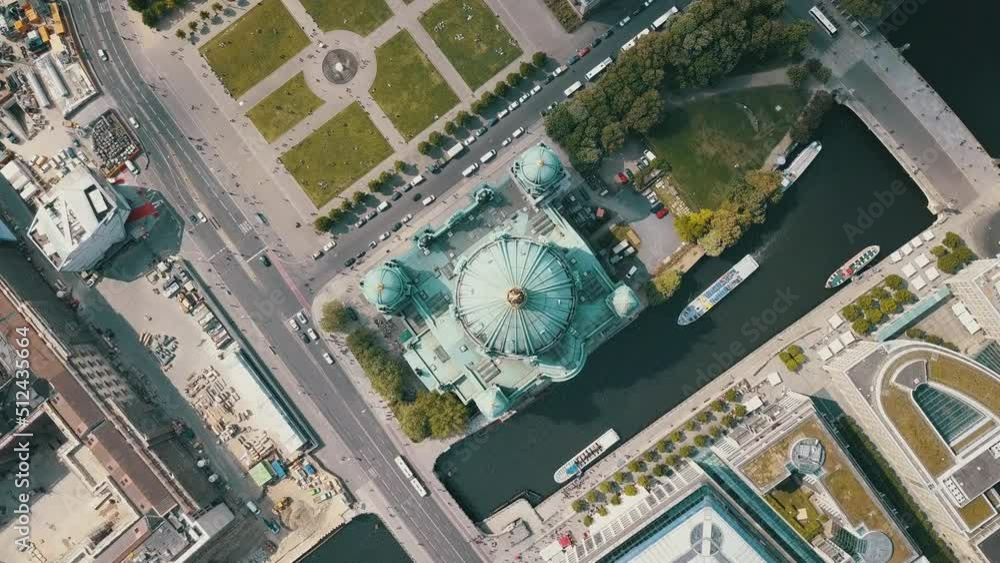 Aerial view of Berlin Cathedral. Top view Aerial view of Berlin Cathedral. Top view