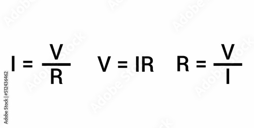 Ohm's law formula in electrical photo