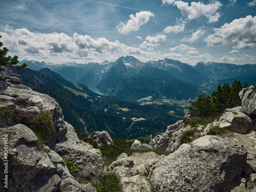 View from Kehlstein hill on Lake Konigssee and beautiful nature around, Berchtesgaden, Germany