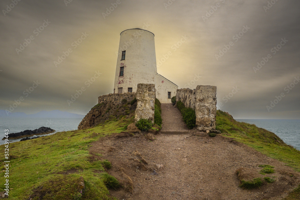 Twr Mawr lighthouse on Llanddwyn Island, Anglesey, Wales